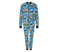 North East Boys 1Onesie Blue Digger Machine All in one Lounge Wear Pyjamas 9 to 16 Years (Onz 5-15/16y)