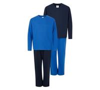 North East Boys 2 Pack Long Pyjamas Nightwear PJ Sets Twin Pack 9 10 11 12 13 14 15 16 Years (Coblt 9/10)