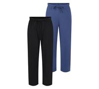 North East Boys 2 Pack Pyjama Bottoms Lounge Sleep Pants Twin Pack 9 to 16 Years (Blk/Del 9/10)