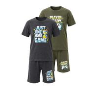 North East Boys 2 Pack Short Pyjamas Gamer Themed PJ Sets Gaming Nightwear 9 to 16 Years
