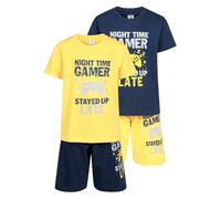 North East Boys 2 Pack Short Pyjamas Gaming PJ Sets Gamer Themed Nightwear 9 to 16 Years