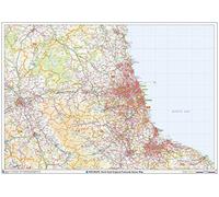 North East England Postcode Sector Wall Map (S16) - 47" x 33.25" Laminated