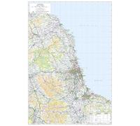 North East England Regional Wall Map - Large Format 119 x 82 cm | Detailed Road, Transport & Coastal Map | Offices, Schools & Planning Use | Scale 1:200,000 laminated