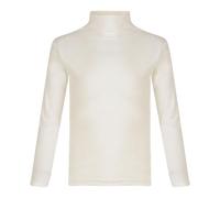 North East Kids Ribbed Polo Neck Top Boys & Girls Roll Neck Long Sleeve Stretch T-Shirt (8 Years - Cream)