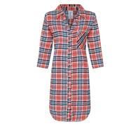 North East Ladies Nightie Button Through Nightshirt Brushed Cotton 3/4 Sleeve UK 8-22 New (Coral 16/18)