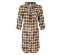 North East Ladies Nightie Button Through Nightshirt Brushed Cotton 3/4 Sleeve UK 8-22 New (Sandal 8/10)