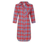 North East Ladies Nightie Button Through Nightshirt Brushed Cotton 3/4 Sleeve UK 8-22 New (Watermelon 16/18)
