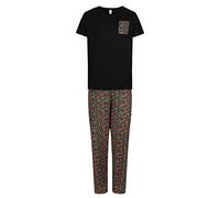 North East Ladies Pyjamas Plus Size PJ Sets Curvy Night WEAR UK 18 20 22 24 26 28 30 32 New (Floral - Black 22-24)