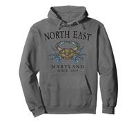 North East Maryland Crab Town Since 1669 Black Letters Pullover Hoodie