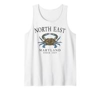 North East Maryland Crab Town Since 1669 Black Letters Tank Top