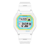 NORTH EDGE Men's Women's Digital Watch Unisex Water Resistant TPU Strap Lightweight Countdown LED Light Daily Alarm Snooze (White, White, Thermoplastic Polyurethane (TPU))