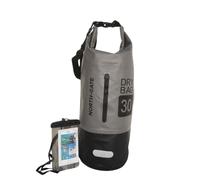 NORTH-GATE Waterproof Dry Bag 5L 10L 20L 30L | Lightweight Large Capacity Sack with Phone Pouch | Organizer Storage Bags Long Adjustable Strap Canoe/Fishing/Rafting/Swimming/Snowboarding (30L, Grey)