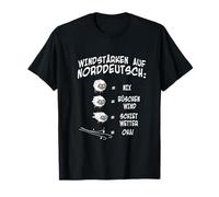 North German Words Sheep Wind Strength Ski Weather Half Sleeve T-Shirt