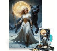 North Goddess Freya 1000 Piece Jigsaw Puzzles for Teenagers Jigsaw Memory Lift Light Relax Image Assembly (38x52cm)