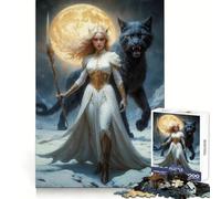 North Goddess Freya Jigsaw 1000 Pieces for Adults Cognitive Toy Bonding Time Pattern Assembly Santa Wish Item (38x26cm)