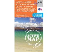 North Harris & Loch Seaforth / Ceann a Tuath na Hearadh Agus Loch Shìophoirt Map | Weatherproof | Scarp | Ordnance Survey | OS Explorer Active Map 456 | Scotland | Walks | Hiking | Maps | Adventure
