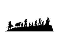 NORTH KAISER Lord Of The Rings Metal Wall Art, LOTR Wall Decor, Fellowship of the Ring Wall Sign, Gifts for Him, LOTR Game Room Sign, Housewarming Gift (Black, 100 x 30 cm)