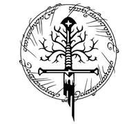NORTH KAISER Lord of the Rings Metal Wall Art | Sworn Decor for Fantasy Lovers | Unique Gift for Him | Rustic Home Decoration | Housewarming & Birthday Present for Movie Fans (Black, 60 x 50 cm)