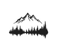 NORTH KAISER Metal Wall Art | Mountain & Forest Wall Sculptures | Rustic & Modern Wall Decor for Living Room, Home, Bedroom, Office, Kitchen & Outdoor (Black, 98 x 65.32 cm)