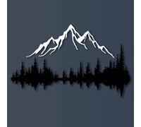 NORTH KAISER Metal Wall Art | Mountain & Forest Wall Sculptures | Rustic & Modern Wall Decor for Living Room, Home, Bedroom, Office, Kitchen & Outdoor (White, 98 x 65.32 cm)