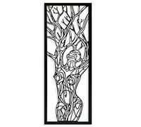 NORTH KAISER Metal Wall Art | Tree of Woman Metal Wall Decor | Black Wall Hanging | Aesthetic Design Home Decoration for Living Room, Bedroom, Farmhouse, Housewarming Gift (117 x 43.2 cm)