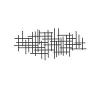 NORTH KAISER Modern Metal Wall Art - Minimalist Metal Wall Decor - Black Geometric Wall Hanging for Living Room Mid Century Bedroom Home Office (60 x 26 cm)