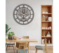 NORTH KAISER Tree of Life Metal Wall Clock - Large Decorative Clock - Silent Movement/Battery Operated for Living Room, Home Office, Bedroom (74 x 74 cm)