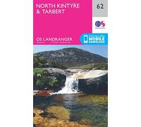 Landranger 62 North Kintyre & Tarbert Map With Digital Version, Pink One Size