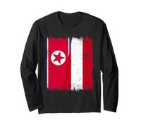 North Korea Austria Flag | Korean Austrian Roots Long Sleeve T-Shirt