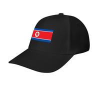 North Korea Flag Baseball Cap,Summer Adjustable Classic Low Profile Hat for Men Women,The Ultimate Accessory for Activies Black