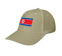 North Korea Flag Baseball Cap,Summer Adjustable Classic Low Profile Hat for Men Women,The Ultimate Accessory for Activies Beige