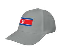 North Korea Flag Baseball Cap,Summer Adjustable Classic Low Profile Hat for Men Women,The Ultimate Accessory for Activies Gray