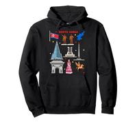 North Korea Icons Collage, Cultural Landmarks & Heritage Pullover Hoodie
