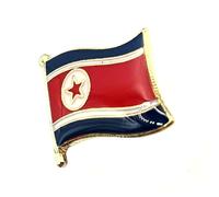 North Korea Korean Metal Country Flag Pin Badge