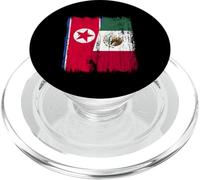 North Korea Mexico Half Flag North Korean Mexican Heritage PopSockets PopGrip for MagSafe