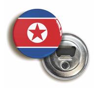 North Korea National Flag Bottle Opener Fridge Magnet (Circular 2.3inch / 59mm Diameter)