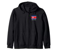 North Korea North Korean Flag Zip Hoodie