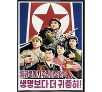 North Korea Propaganda Vintage Poster Photo Wall Art Picture Poster A4