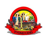 North Korea Pyongyang Magnet Fridge Magnet Wooden 3D Landmarks Travel Collectible Souvenirs Decoration Handmade -627