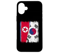 North Korea South Korea Half Flag North Korean South Korean Case for iPhone 16 Plus