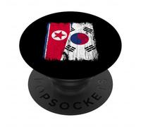 North Korea South Korea Half Flag North Korean South Korean PopSockets Adhesive PopGrip