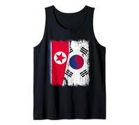 North Korea South Korea Half Flag North Korean South Korean Tank Top