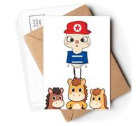 North Korean Asia Flag Culture UU Postcards Envelopes Cards Mailing Year Horse
