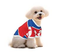North Korean Flag Dog T-Shirt Clothes Apparel Puppy Vest Pet and Elastic Tank Top Clothing, Dogs Cats Pullovers Cute Breathable Soft Large