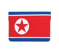 North Korean flag Premium Leather Laptop Sleeve for MacBook Air 13 Inch | Full-Print PU Leather Protective Case | Stylish Laptop Bag for Women & Men