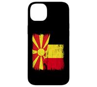 North Macedonia Belgium Half Flag Macedonian Belgian Jersey Case for iPhone 14 Plus