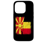 North Macedonia Belgium Half Flag Macedonian Belgian Jersey Case for iPhone 14 Pro