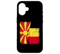 North Macedonia Belgium Half Flag Macedonian Belgian Jersey Case for iPhone 16