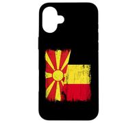 North Macedonia Belgium Half Flag Macedonian Belgian Jersey Case for iPhone 16 Plus