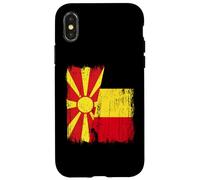 North Macedonia Belgium Half Flag Macedonian Belgian Jersey Case for iPhone X/XS